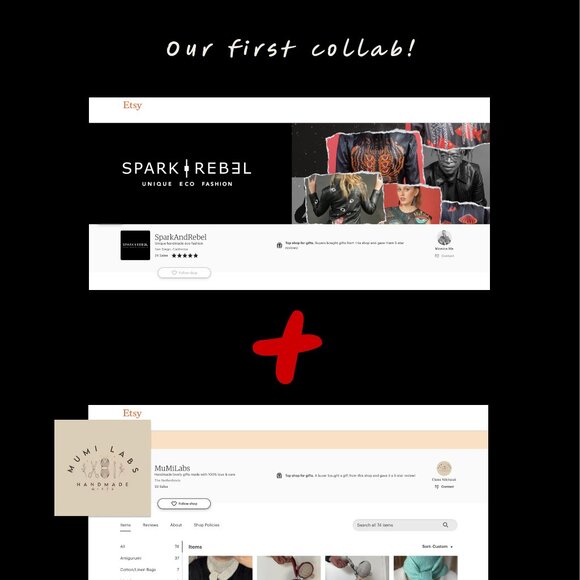 Handmade & Upcycled Mini Knit Tote + Vintage Pins Set - Picture 11 of 12